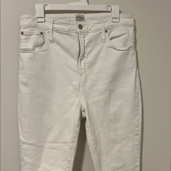 J Crew Denim White Curvy Toothpick Jeans Spring Summer Size 33 - Picture 1 of 5